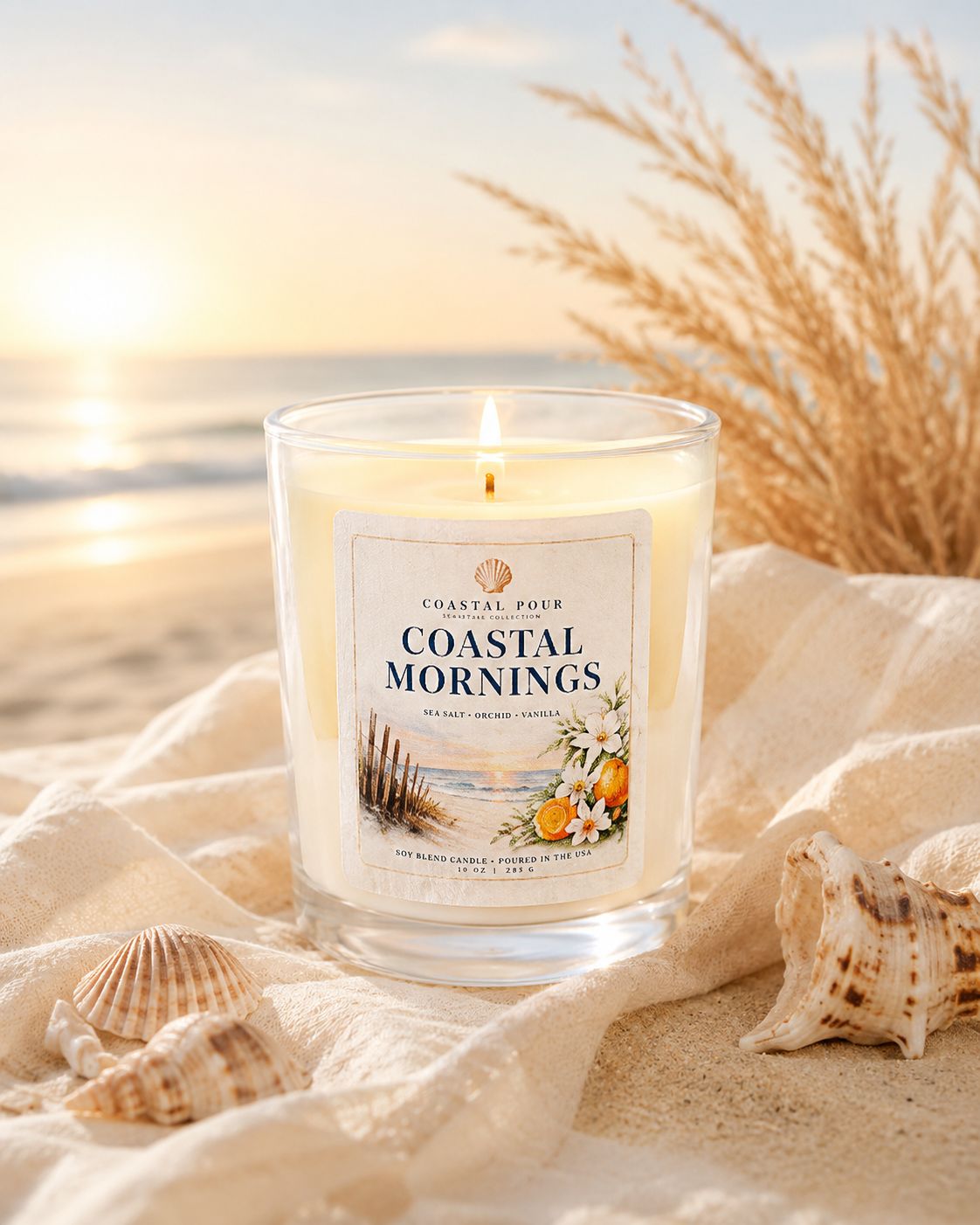 Coastal Mornings 12 Oz Candle