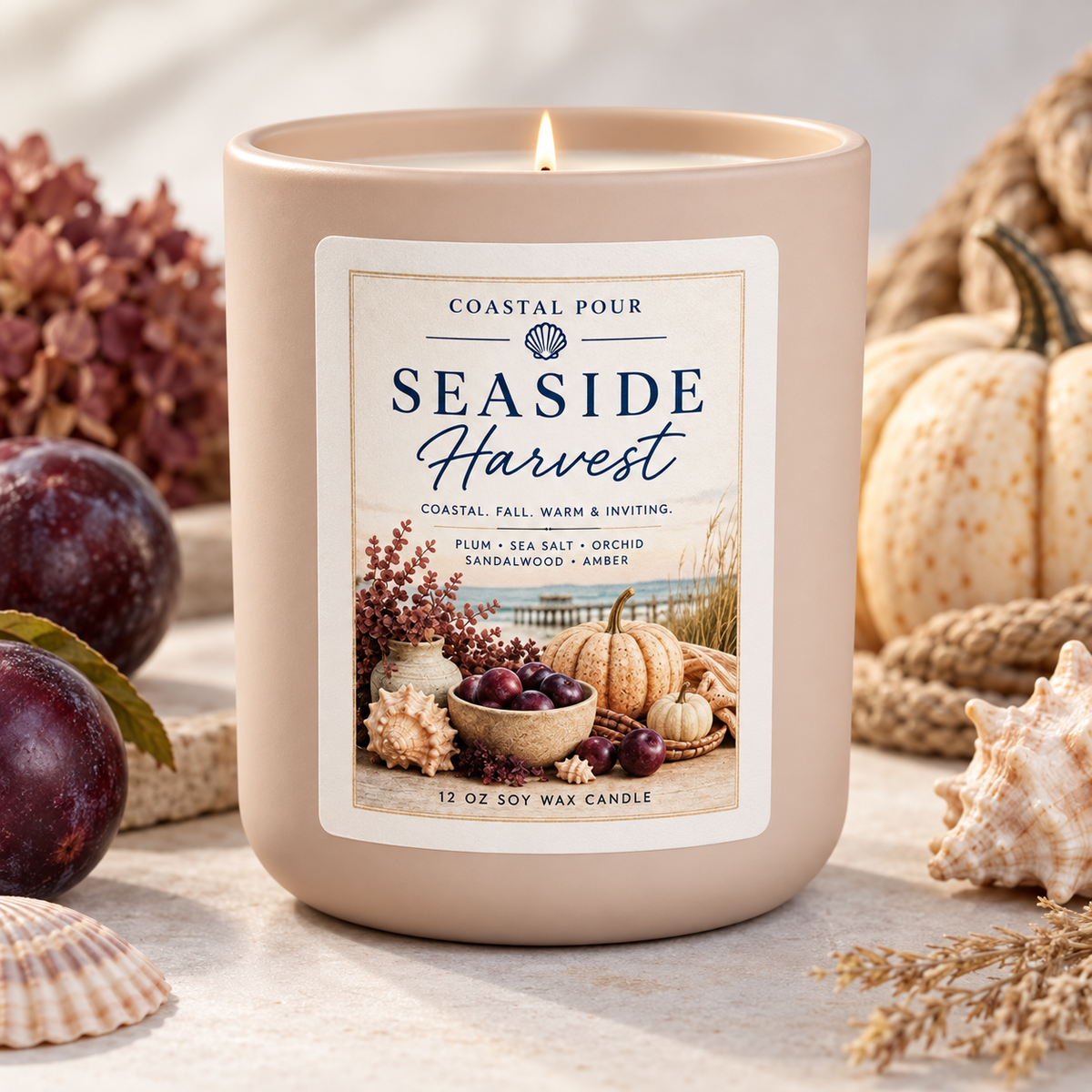 Seaside Harvest 12 Oz Candle