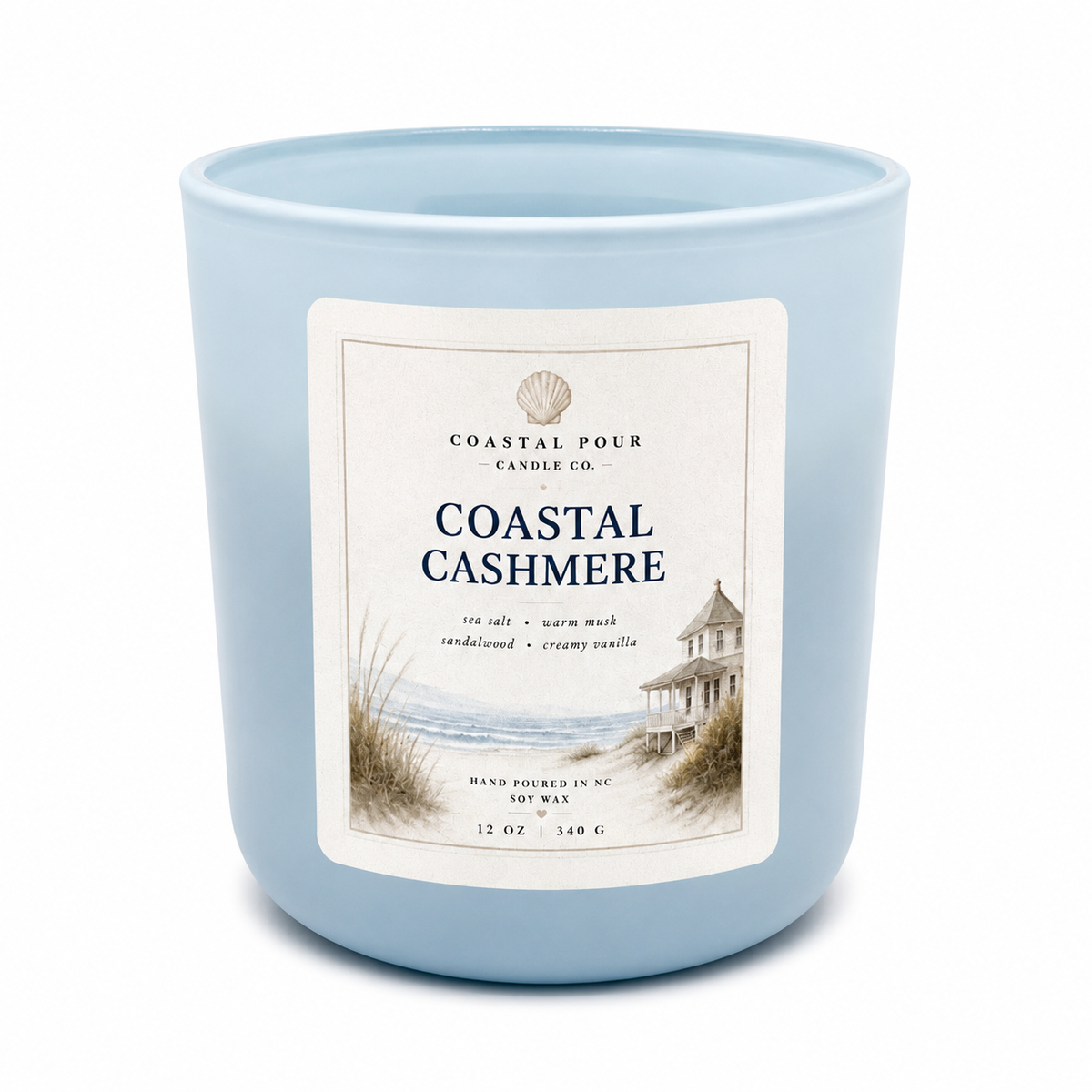 Coastal Cashmere 12 Oz Candle